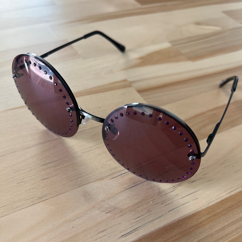 Brian Atwood Purple Round Sunglasses